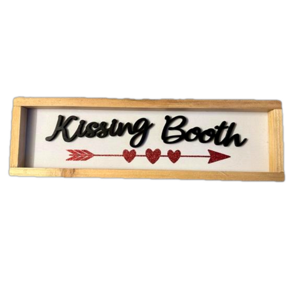 Ashland Kissing Booth Valentines Framed Sign 14 Inch